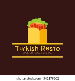 Turkish Restaurant Logo Design Template. Vector Illustration