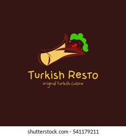 Turkish Restaurant Logo Design Template. Vector Illustration