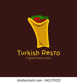 Turkish Restaurant Logo Design Template. Vector Illustration