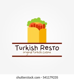 Turkish Restaurant Logo Design Template. Vector Illustration