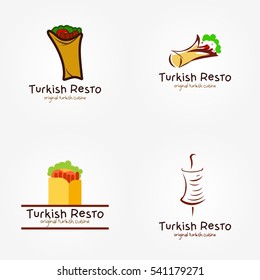 Turkish Restaurant Logo Design Template. Vector Illustration