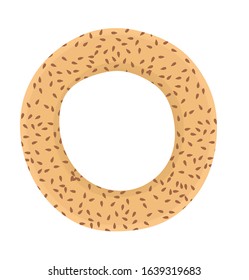 Turkish roll bagel. vector illustration