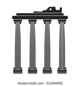Turkish ruins icon in black style isolated on white background. Turkey symbol stock vector illustration.