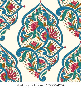 Turkish Seamless Pattern Luxury Floral Ornament Stock Vector (Royalty ...