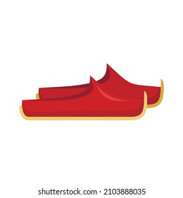 Turkish shoes icon. Flat illustration of turkish shoes vector icon isolated on white background