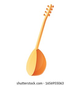 Turkish string instrument icon. Cartoon of turkish string instrument vector icon for web design isolated on white background