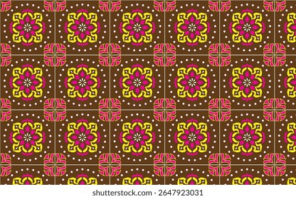 Style turc Carreaux azulejo harmonieux et colorés. Patchwork. Décoration portugaise et espagnole. Islam, arabe, indien, motif ottoman. Image vectorielle Arrière-plan dessiné à la main