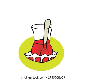 turkish style tea vector illustration.