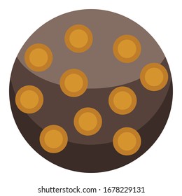 Turkish sweet cake icon. Isometric of turkish sweet cake vector icon for web design isolated on white background