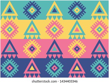 Turkish Symbols Pattern Rug Vector
