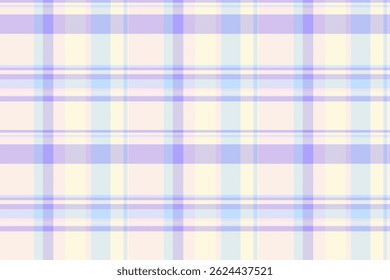 Turkish tartan check vector, delicate background seamless fabric. Female texture textile pattern plaid in light and cornsilk colors palette.