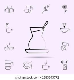 Turkish tea glasses icon. Universal set of tea for website design and development, app development