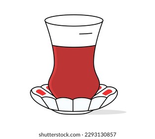 Turkish tea icon vector work