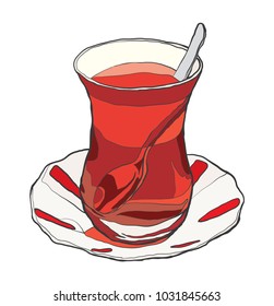 turkish tea vector file