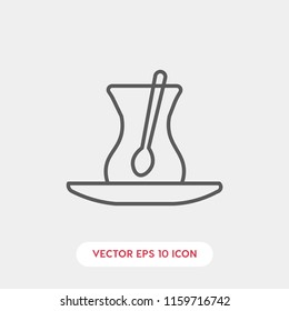 Turkish tea vector icon, tea symbol