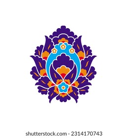 
Turkish tezhip flower pattern with a very beautiful blue color, great for frame decoration, backgrounds, carving decorations, etc.