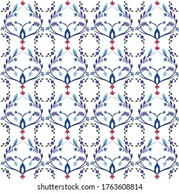 Turkish tiles inspired pattern print