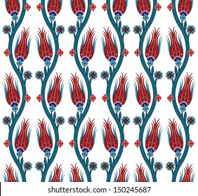 Turkish tiles seamless vector