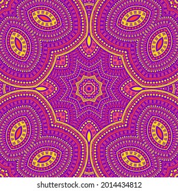 Turkish traditional floral vector seamless pattern. Wallpaper patchwork design. Abstract oriental ornament. Interior decor design. Circles and lines composition.