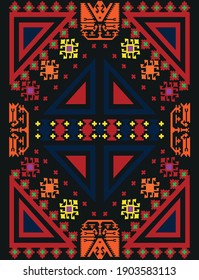 Turkish traditional throw rug, pillow, carpet, dress  design and pattern 