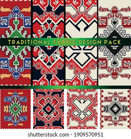 Turkish traditional throw rug, pillow, carpet, dress  design and pattern  pack