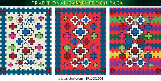 Turkish traditional throw rug, pillow, carpet, dress  design and pattern pack