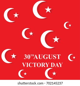 Turkish Victory Day vector illustration