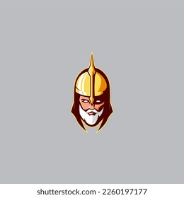 Diseño de vectores con logotipo de guerrero turco