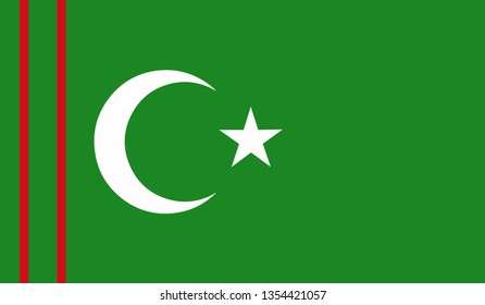 Turkmen Sahra flag vector icon