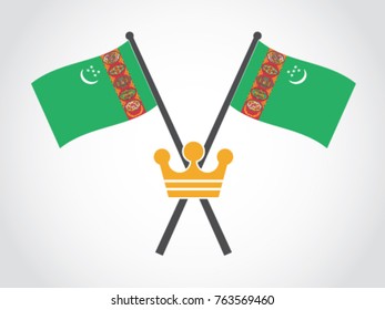 Turkmenistan Emblem Kingdom Crown