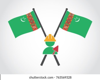 Turkmenistan Emblem Labor Constructions