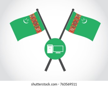 Turkmenistan Emblem Personal Computer