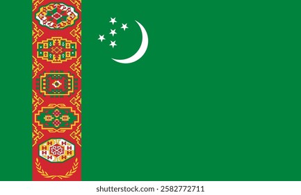 Turkmenistan Flag, Flag of Turkmenistan