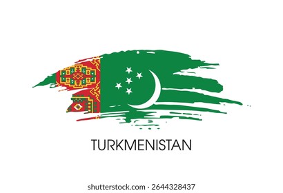 Turkmenistan flag banner background Vector illustration design independence day banner design 