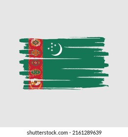 Turkmenistan Flag Brush. National Flag