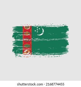 Turkmenistan Flag Brush. National Flag