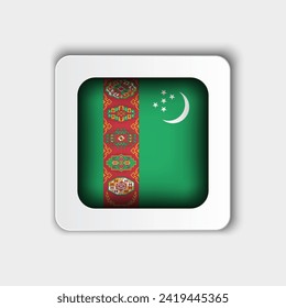 Flaggendesign für Turkmenistan