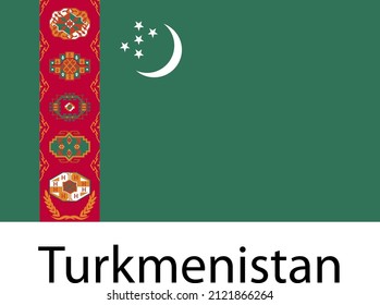 TURKMENISTAN FLAG DESIGN FOR SOCIAL MEDIA AND PRINT MEDIA.