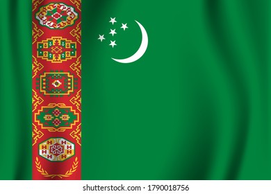 vector de imagen de la bandera de Turkmenistán. EPS.file.