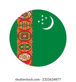 Turkmenistan flag simple illustration for independence day or election