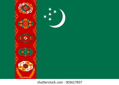turkmenistan flag vector