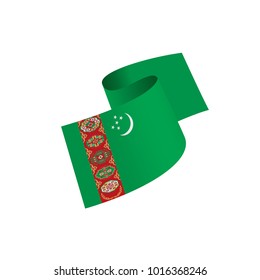 Turkmenistan flag, vector illustration