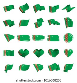 Turkmenistan flag, vector illustration
