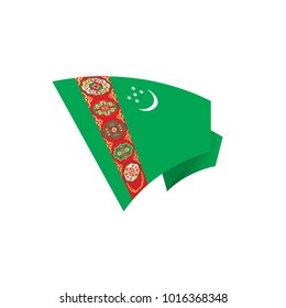 Turkmenistan flag, vector illustration