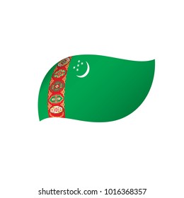 Turkmenistan flag, vector illustration