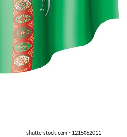 Turkmenistan flag, vector illustration on a white background