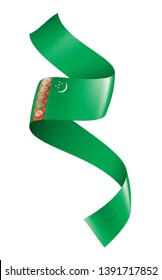 Turkmenistan flag, vector illustration on a white background