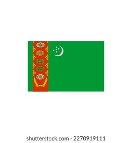 Turkmenistan flags icon set, Turkmenistan independence day icon set vector sign symbol