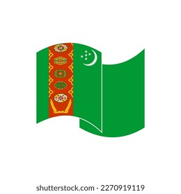 Turkmenistan flags icon set, Turkmenistan independence day icon set vector sign symbol