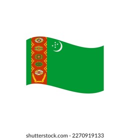 Turkmenistan flags icon set, Turkmenistan independence day icon set vector sign symbol